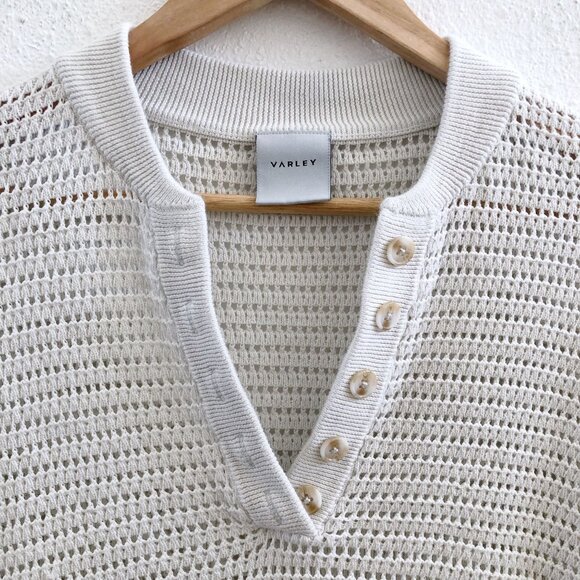 Varley Light Gray V-Neck Sweater - Picture 7 of 11